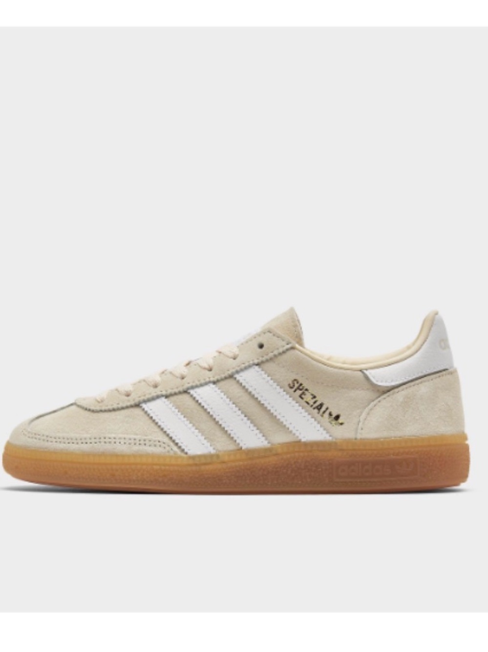 adidas originals handball Spezial Suede Sneakers in Light Beige and White